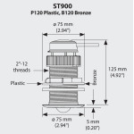 Raymarine Speed/Temp Transducer ST900/P120  - E70673