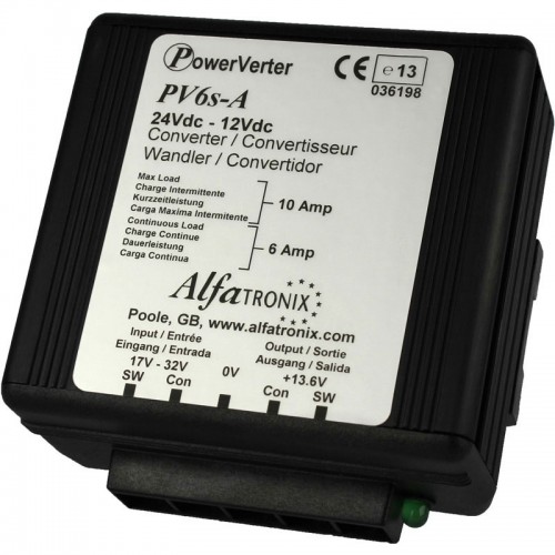 Alfatronix PowerVerter 24v to 12v non-isolated 6A Dual Converter - PV6s-A Alfatronix PowerVerter 24v to 12v non-isolated 6A Dual Converter - PV6s-A