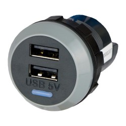 Alfatronix Powerverter USB Charger 12/24V DC Double Output IP65 - PV65R-D