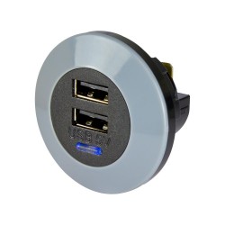 Alfatronix Powerverter USB Charger 12/24V DC Double Output Front Fit - PVPRO-DFF