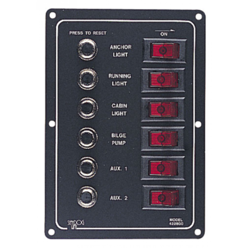 6 Way Vertical Circuit Breaker Switch Panel - 422800