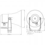 DNH HP-15 Marine Grade Hailer Horn Speaker 15W - HP-15