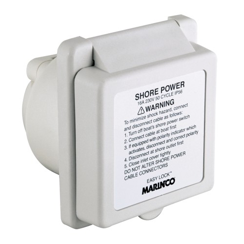 Marinco 16 Amp/230V  Shore Power Standard Inlet EZ Lock - 8-45001