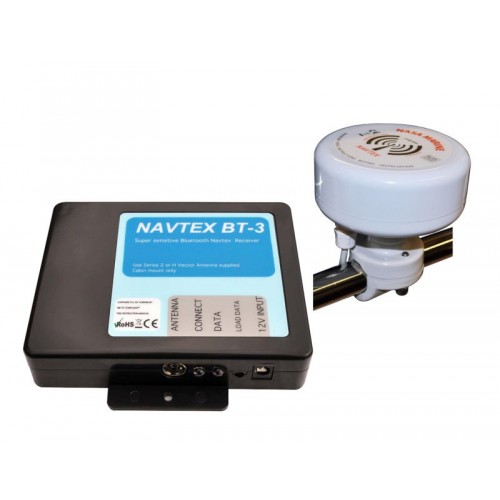 NASA Marine BT3 Bluetooth Navtex Receiver with H Vector Antenna - BT3-HV
