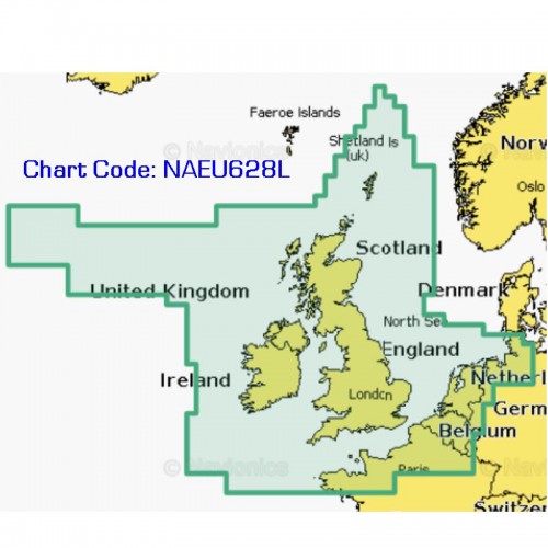Navionics+ Large Chart Card - UK, Ireland and Holland - NAEU628L