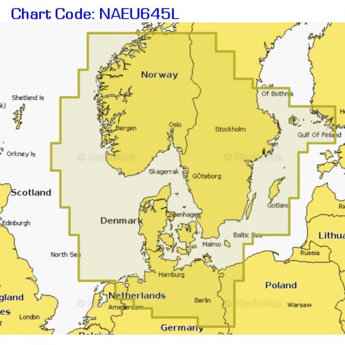 Navionics+ Large Chart Card - Skagerrak and Kattegat - NAEU645L