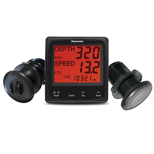 Raymarine i50 Tridata Pack with Speed/Temp/Depth Through Hull Transducers - T70582
