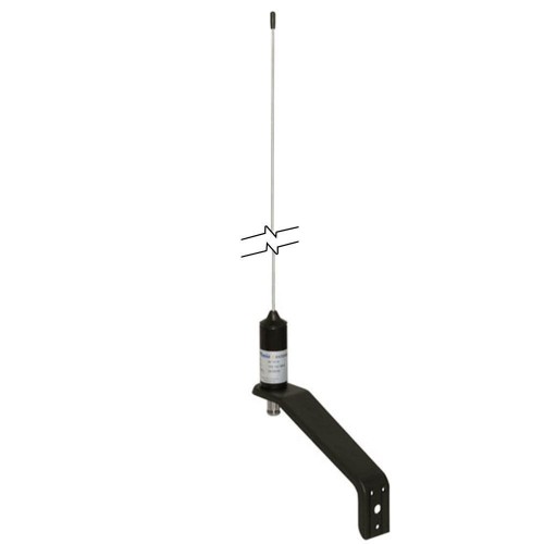 Shakespeare 0.9m Stainless Steel Whip VHF Antenna with 6m Cable & Bracket - MD20-6M
