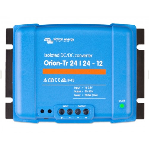 Victron Orion-Tr DC/DC Converter - Isolated - 24/24-12 (280w) - ORI242428110 Victron Orion-Tr DC/DC Converter - Isolated - 24/24-12 (280w) - ORI242428110